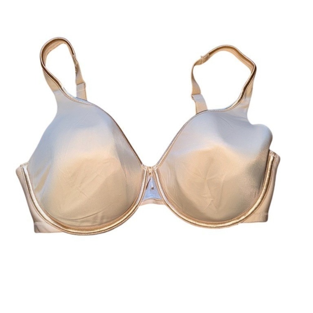 Vanity Fair Body Caress T-Shirt Bra Womens 36DD Beige Underwire Full‎ coverage